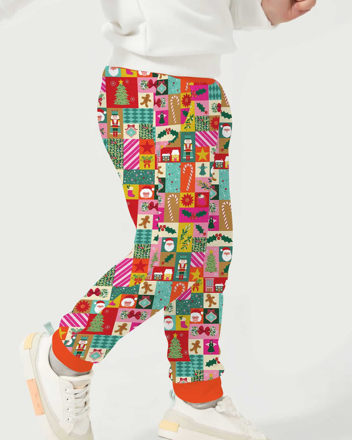 Maximalist Christmas Collage Bamboo Jogger