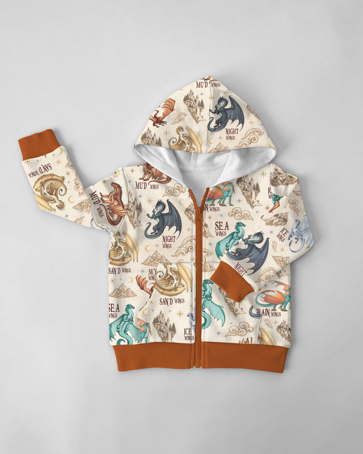 Elemental Dragons Bamboo Zip Hoodie