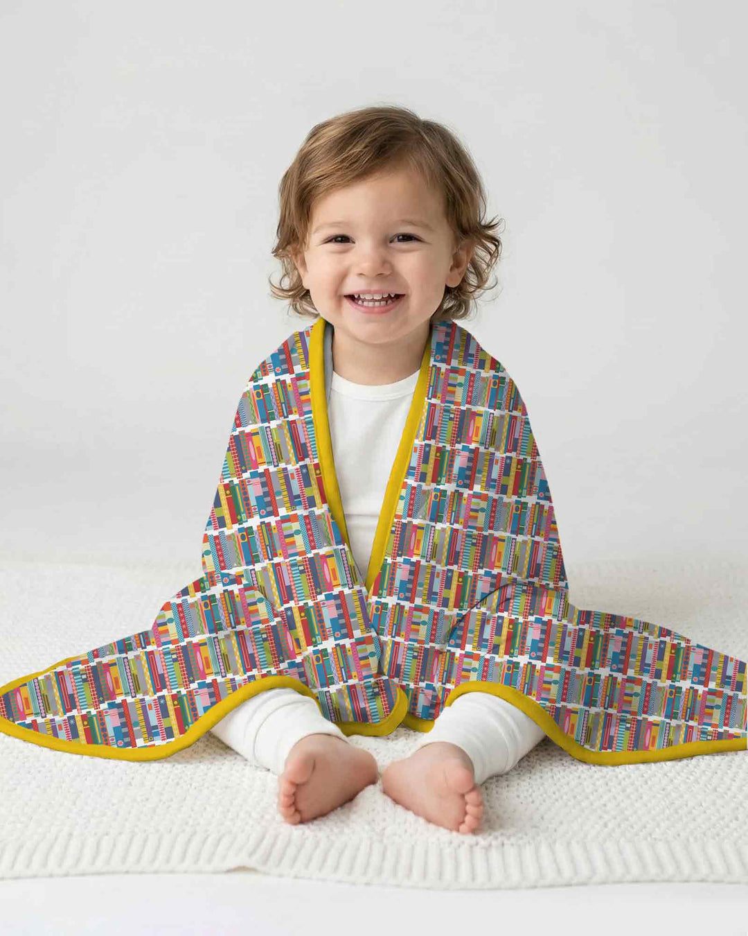 Rainbow Bookshelf Bamboo Blanket