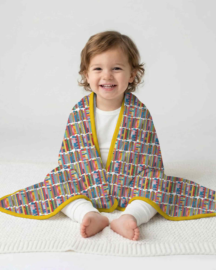 Rainbow Bookshelf Bamboo Blanket