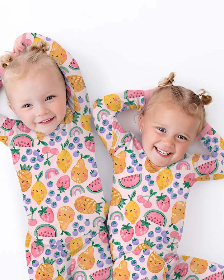 Fruitie Cuties Family Matching Bamboo Two Piece Long Sleeve Pajama Set