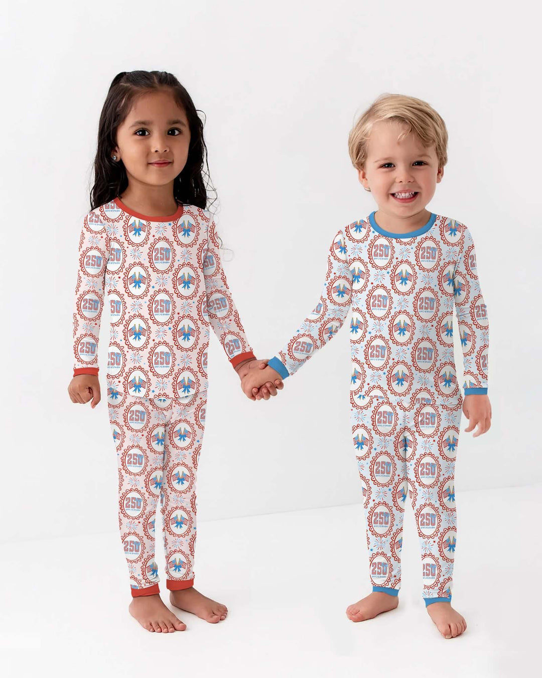Patriotic Coquette Bamboo Two Piece Long Sleeve Pajama Set