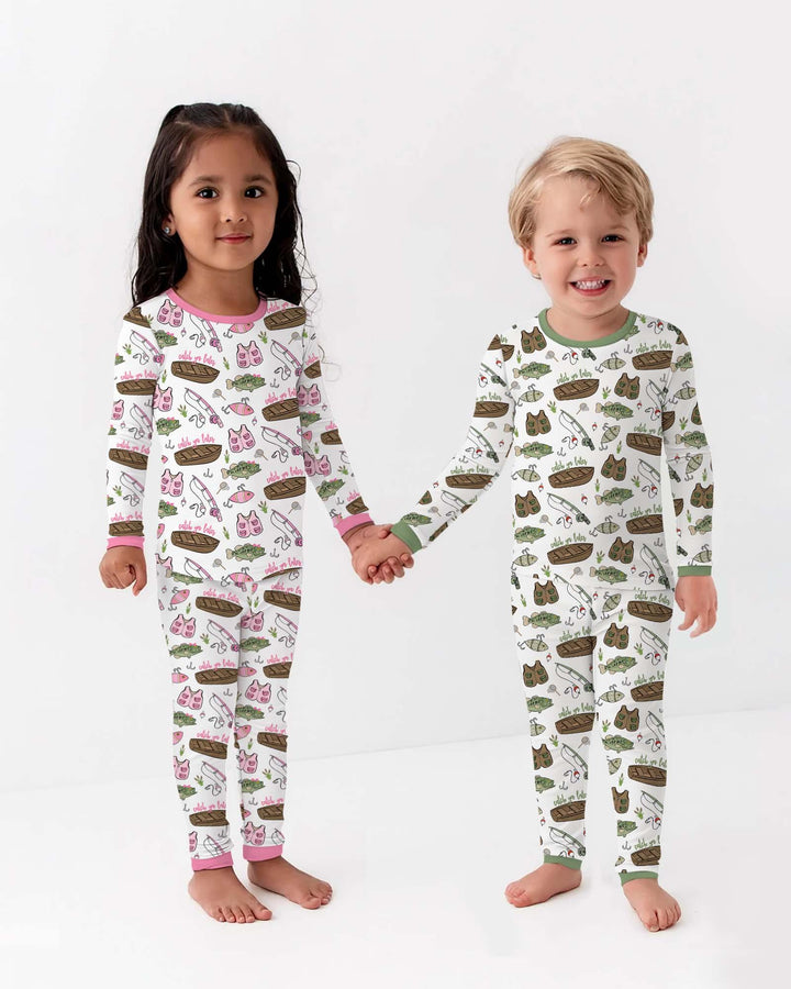 Catch Ya Later Bamboo Two Piece Long Sleeve Pajama Set