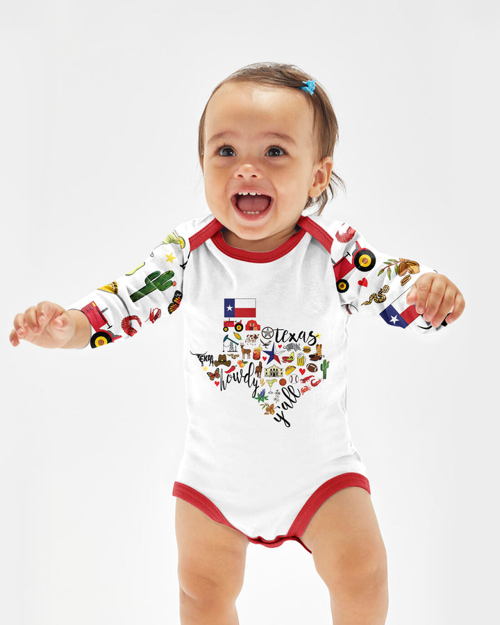 Texas Map  Bamboo Bodysuit