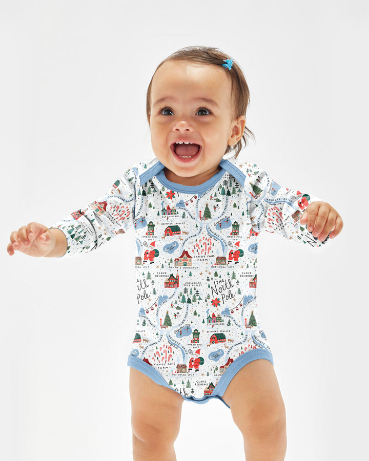 The North Pole Map Bamboo Bodysuit