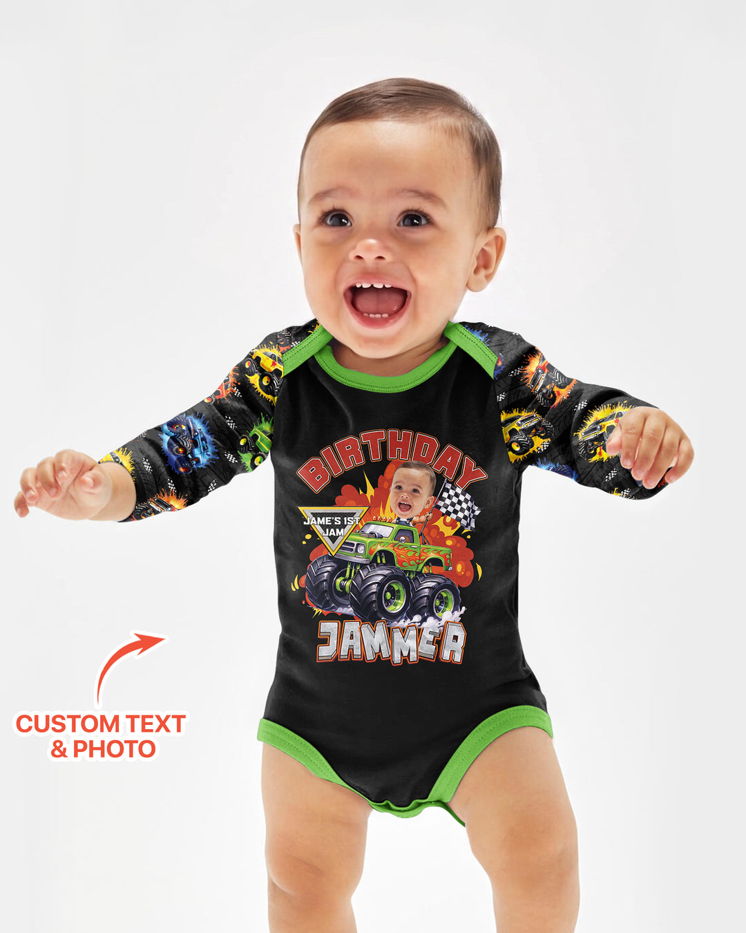 Birthday Truck Rally Bamboo Bodysuit