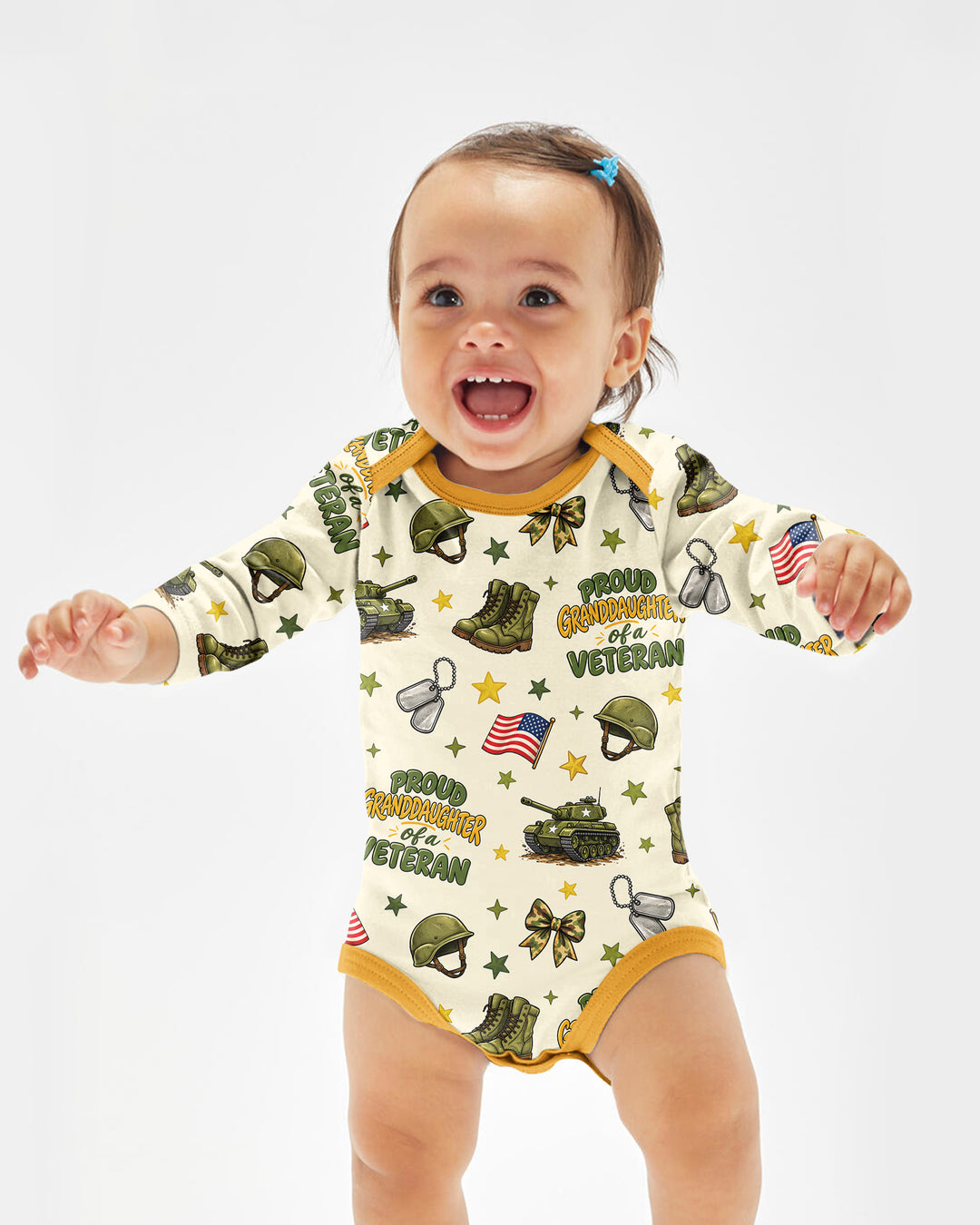 Proud Grandchild Of A Veteran Bamboo Bodysuit