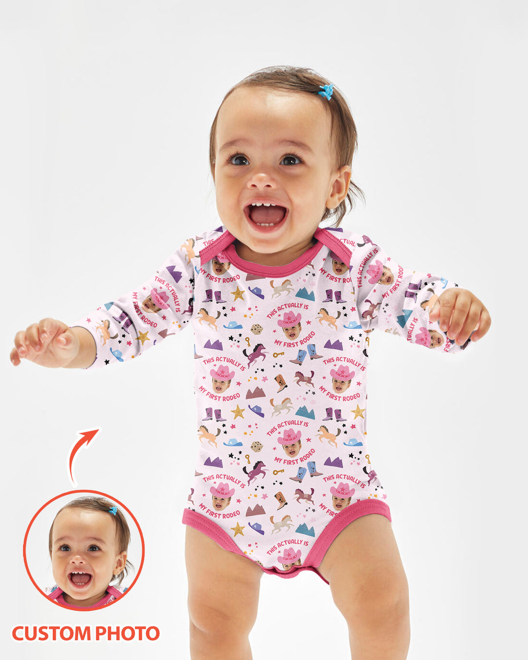 Custom Photo This Actually Is My First Rodeo Bamboo Bodysuit