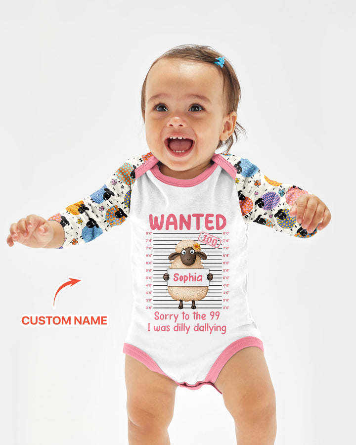 The Lost Sheep Custom Name Bamboo Bodysuit