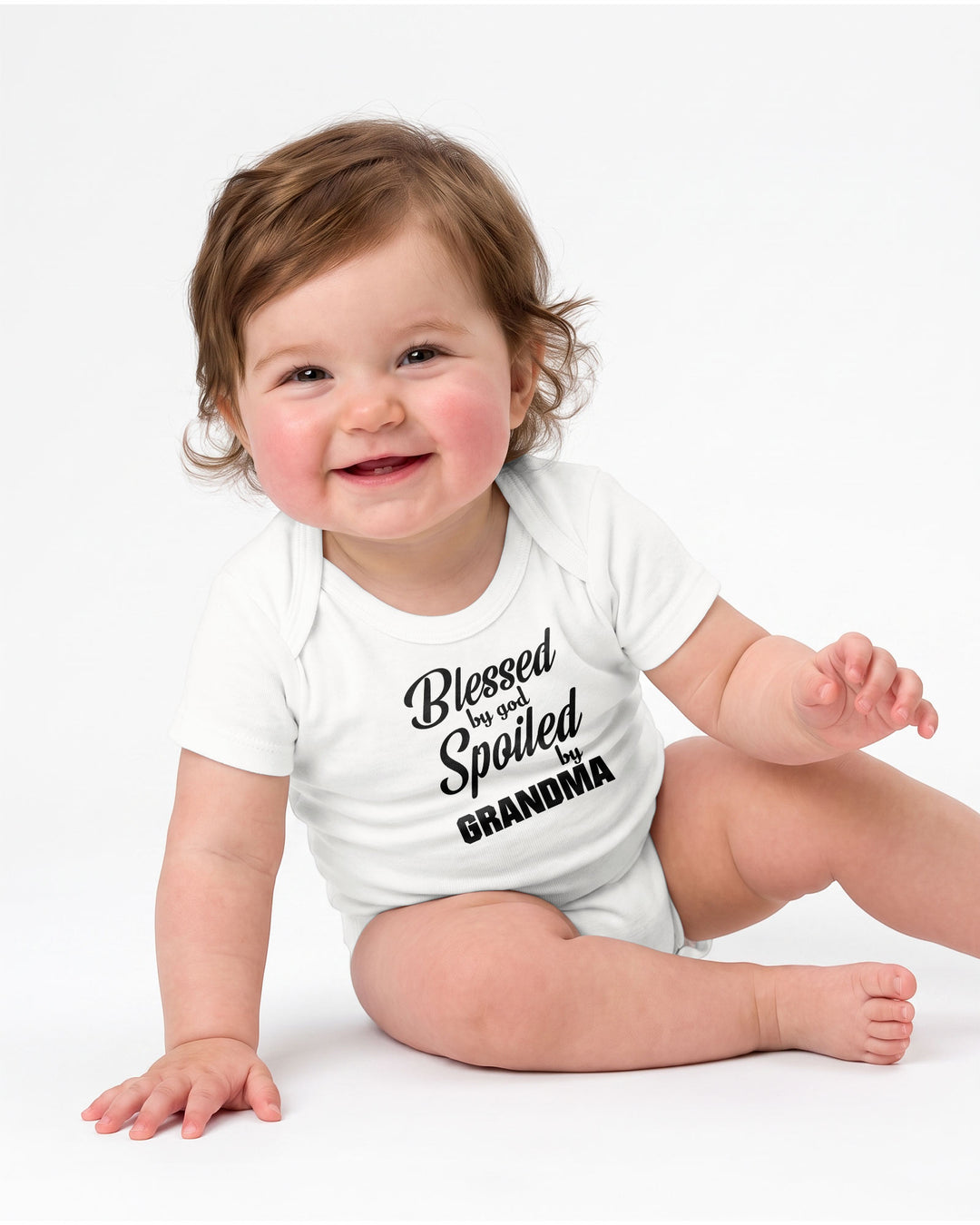 Blessed By God, Spoiled By Grandma Bamboo Bodysuit
