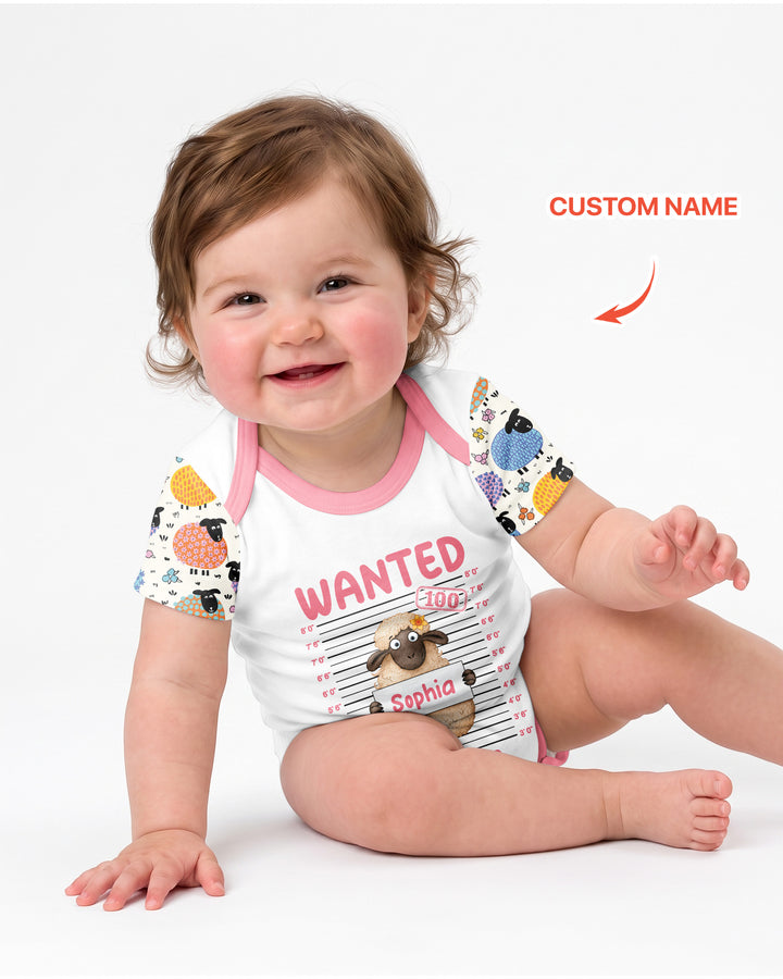 The Lost Sheep Custom Name Bamboo Bodysuit