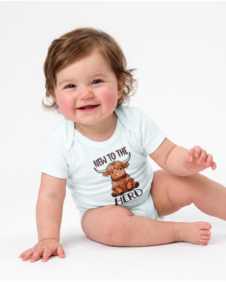 New to the Herd Highland Cow Baby Bamboo Bodysuit