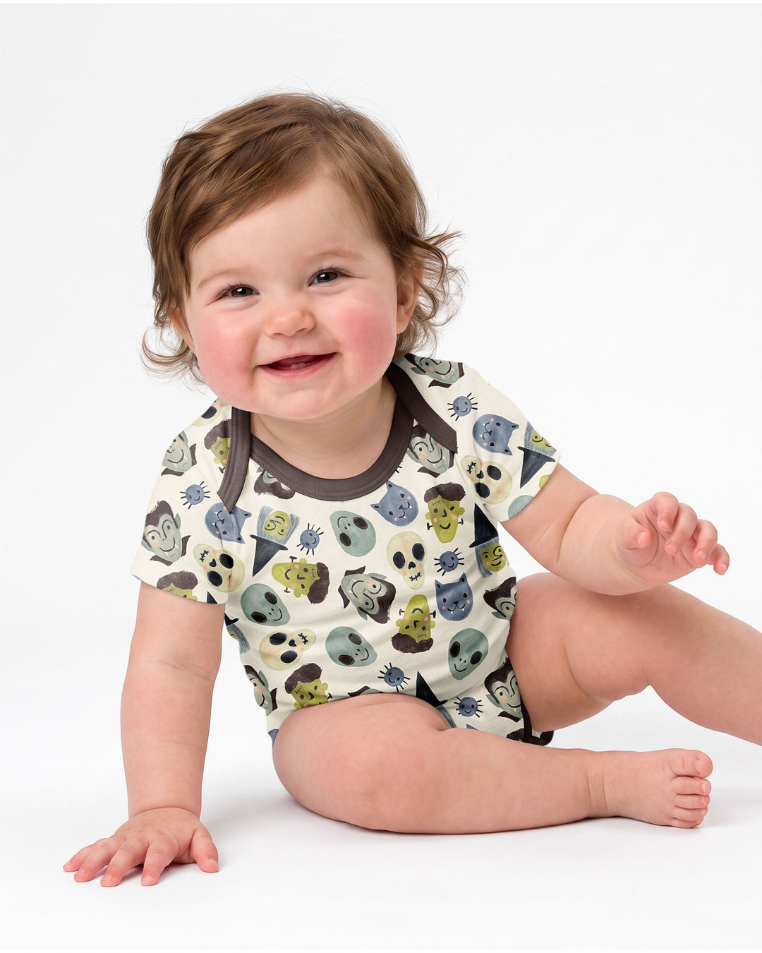 Halloween Face Bamboo Bodysuit