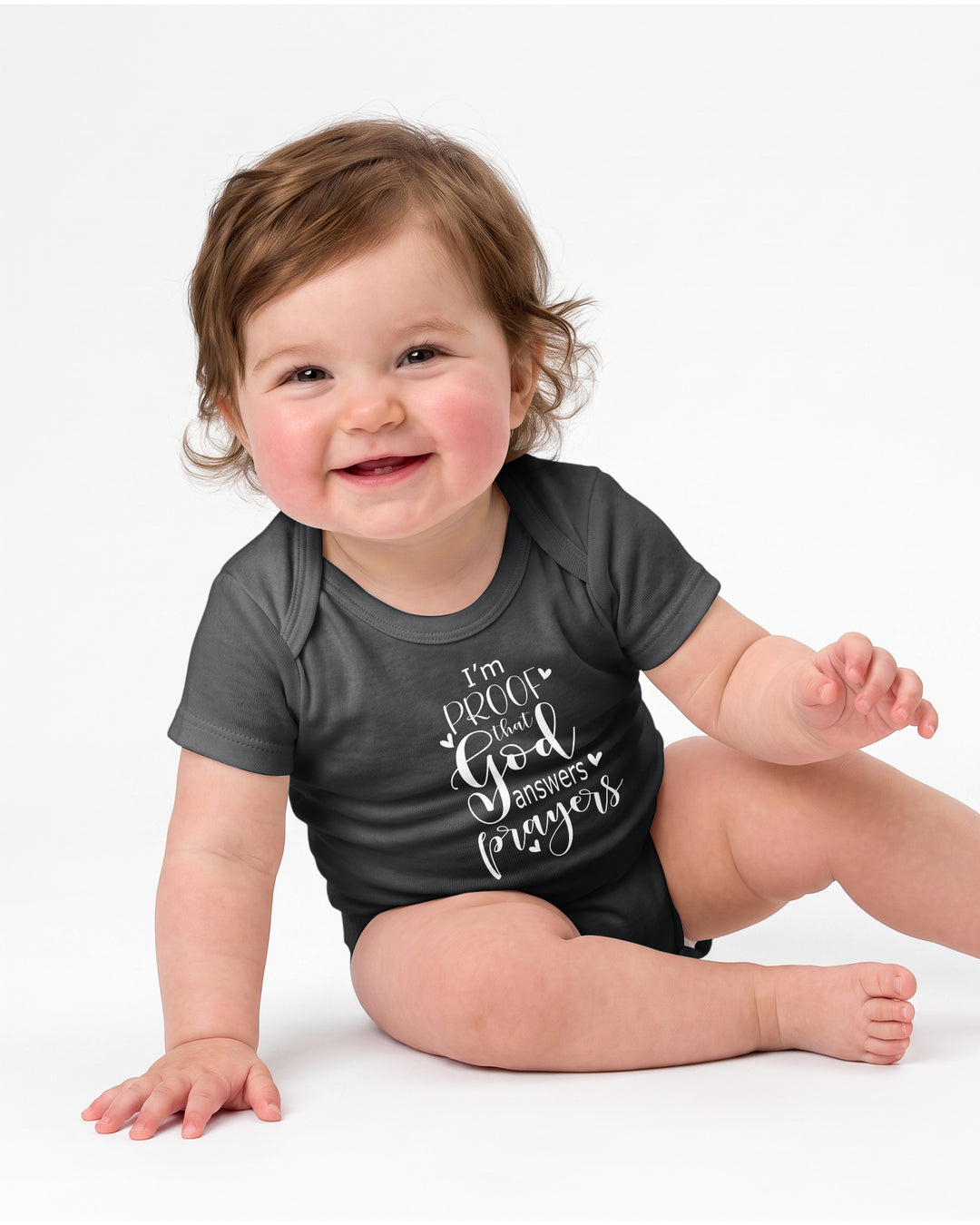 I'm Proof That God Answers Prayers Christian IVF Miracle Baby Bamboo Bodysuit
