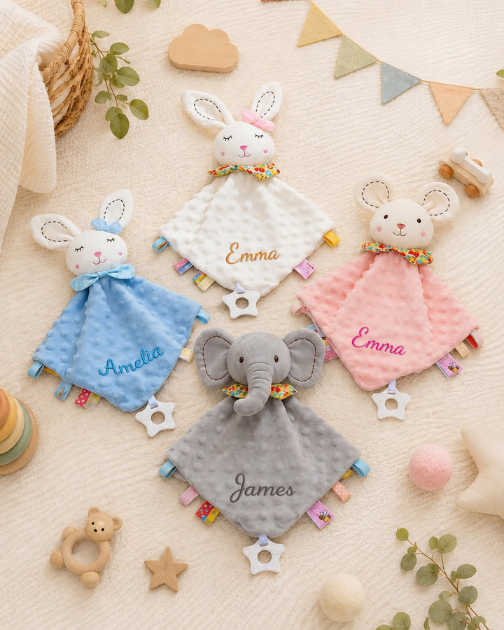 Minky Dot Lovey Baby Security Blanket