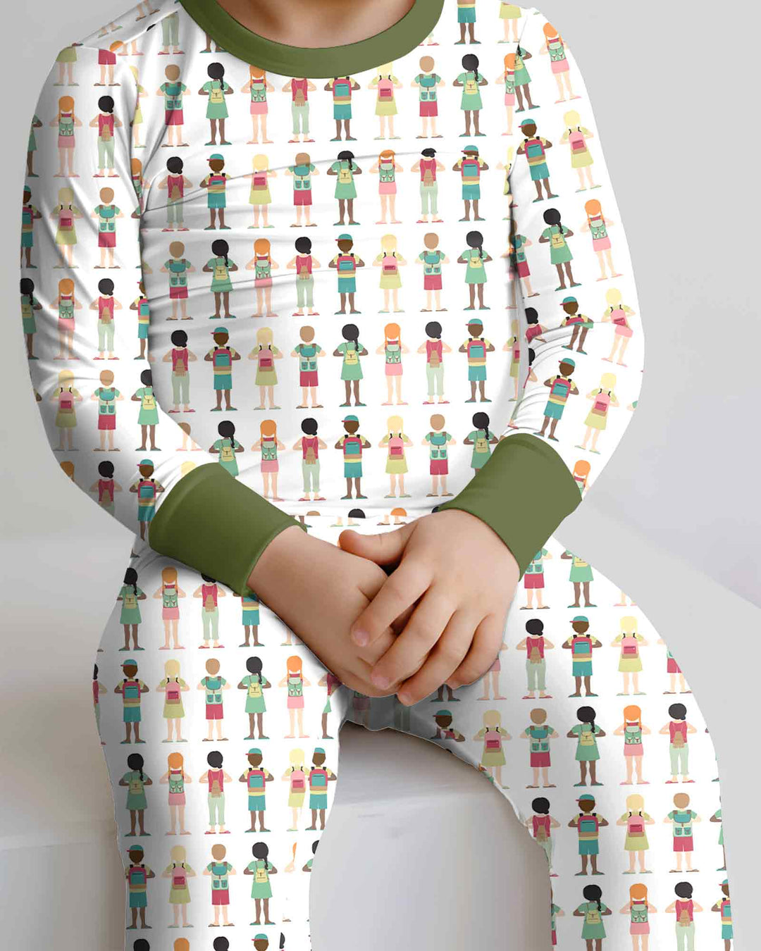 Little Friends Everywhere Bamboo Two Piece Long Sleeve Pajama Set