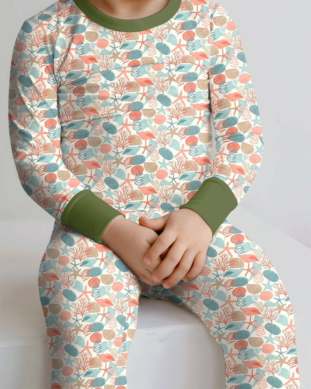 Coral Coast Treasures Bamboo Two Piece Long Sleeve Pajama Set