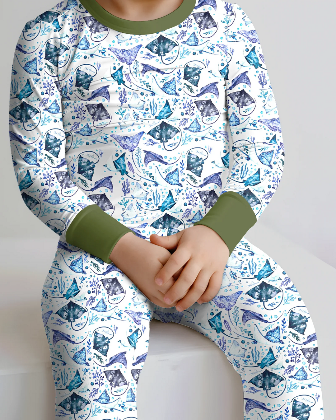 Ocean Dreams Drift Bamboo Two Piece Long Sleeve Pajama Set