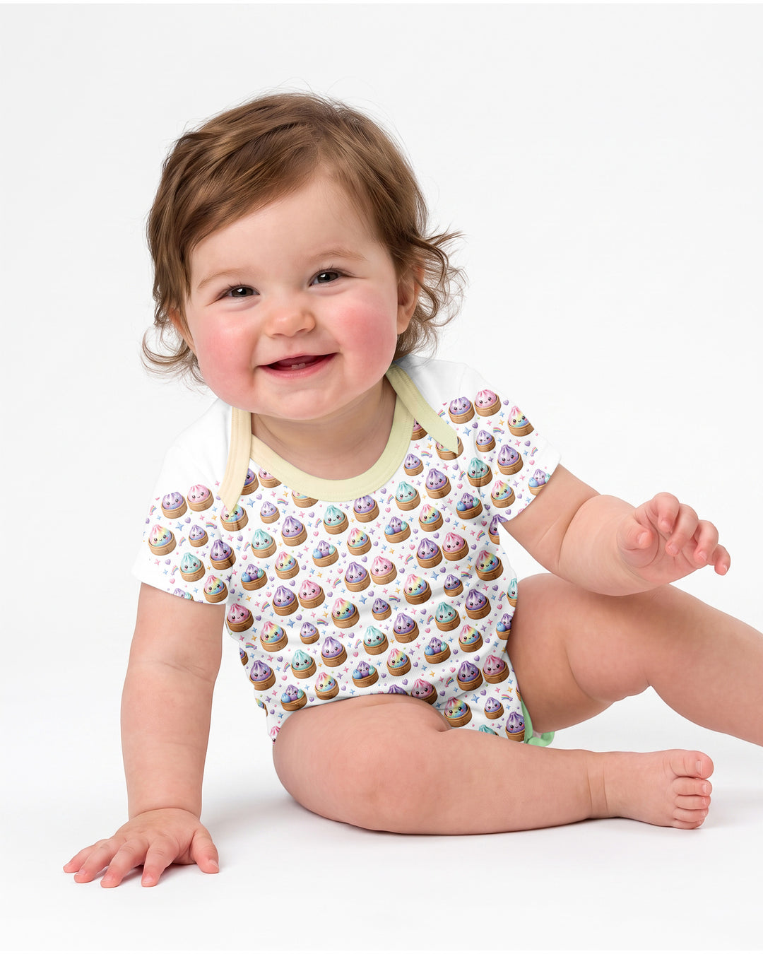 Cute Glitter Dumpling Bamboo Bodysuit
