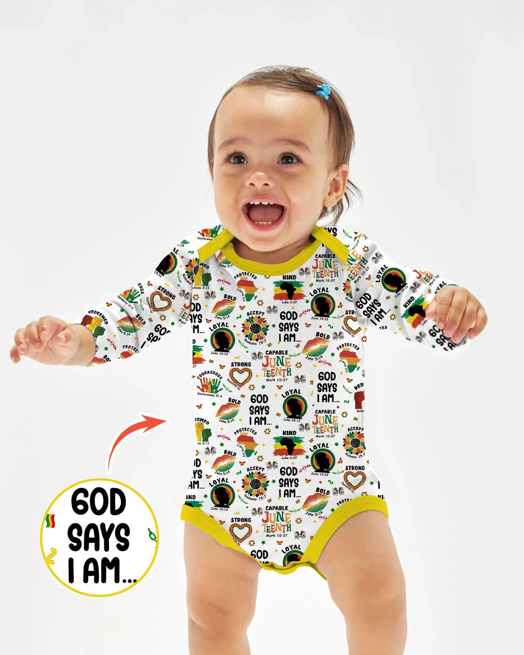 God Says I Am Juneteenth Bamboo Bodysuit