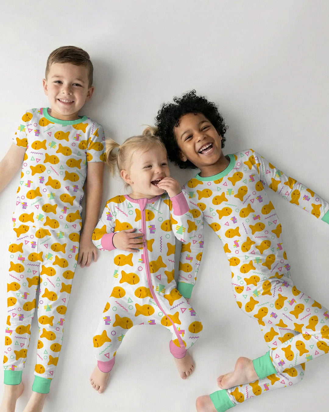 Cheesy Fishies Family Matching Bamboo Convertible Zippy