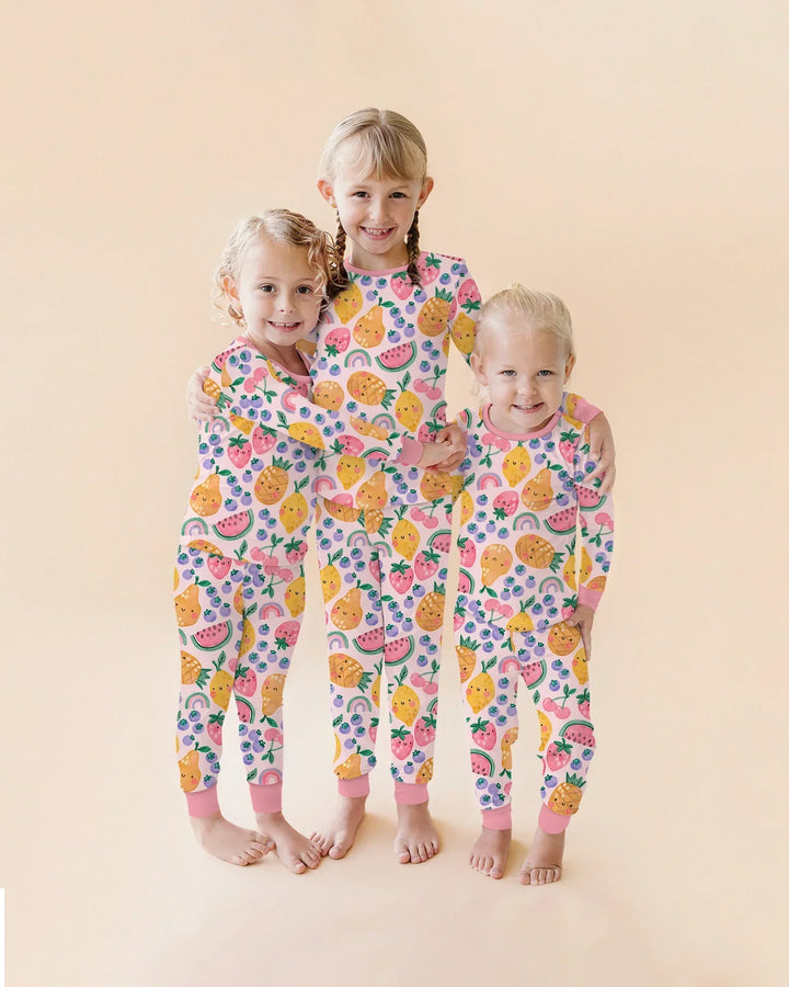 Fruitie Cuties Family Matching Bamboo Two Piece Long Sleeve Pajama Set