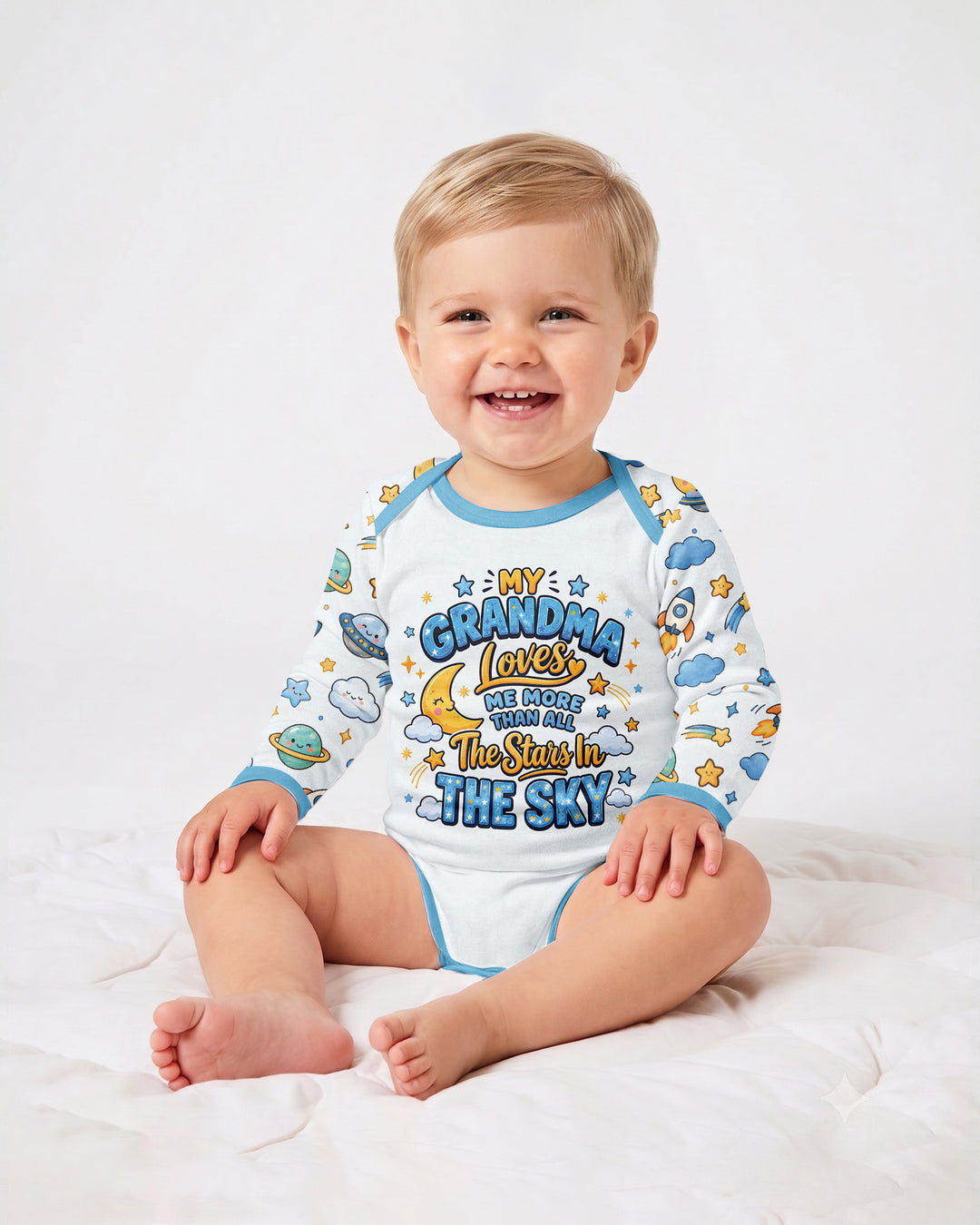 My Grandma Loves Me More Than All The Stars Bamboo Bodysuit