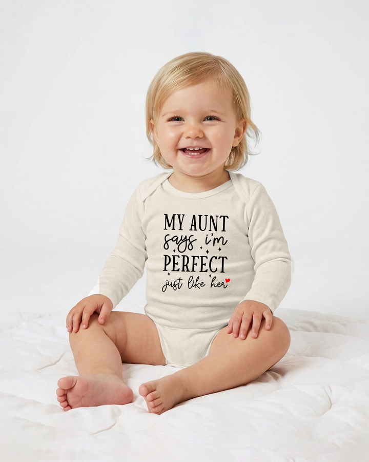 My Aunt Says I'm Perfect Just Like Her Baby Bamboo Bodysuit