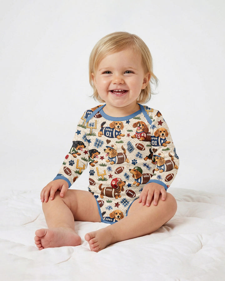 Football Doxie Squad Bamboo Bodysuit