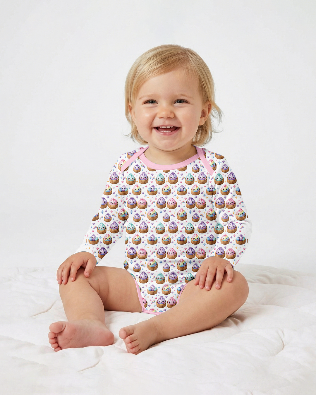 Cute Glitter Dumpling Bamboo Bodysuit