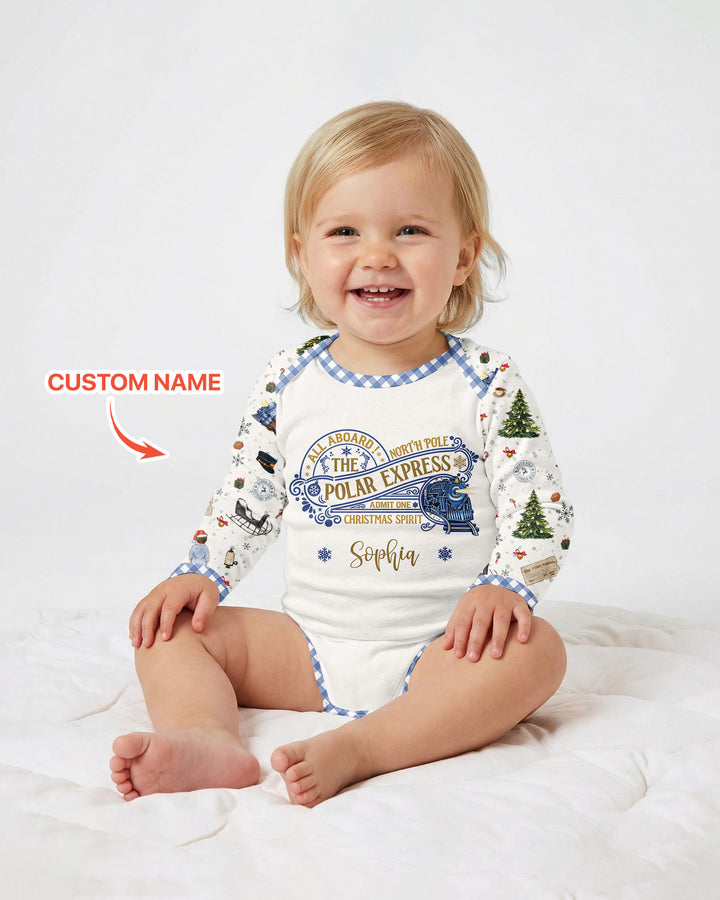 Custom Name North Pole Adventure Bamboo Bodysuit