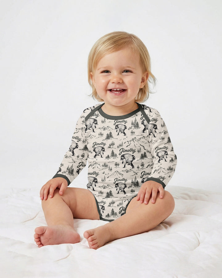 Vintage Jimothy Racoon Family Matching Bamboo Bodysuit