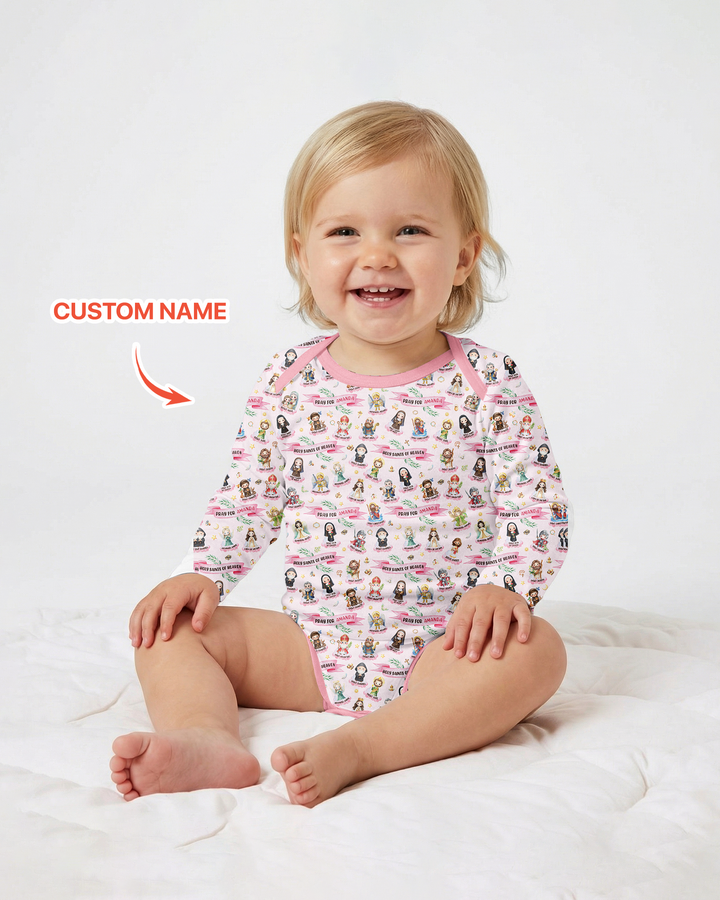 Holy Saints of Heaven Custom Name Bamboo Bodysuit