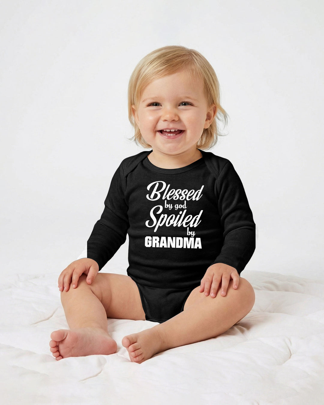 Blessed By God, Spoiled By Grandma Bamboo Bodysuit