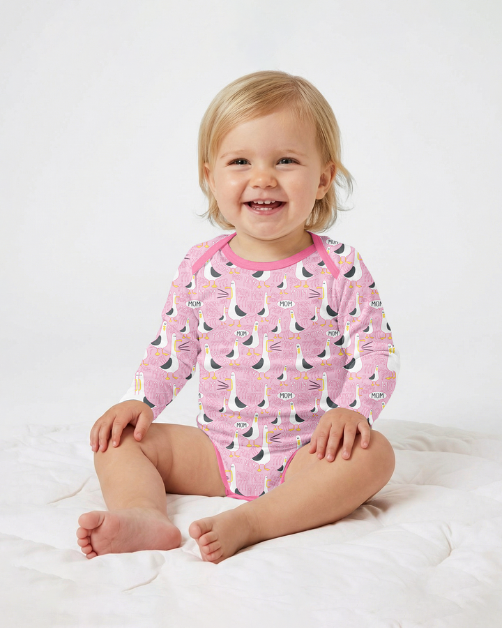Funny Seagull MOM Bamboo Bodysuit