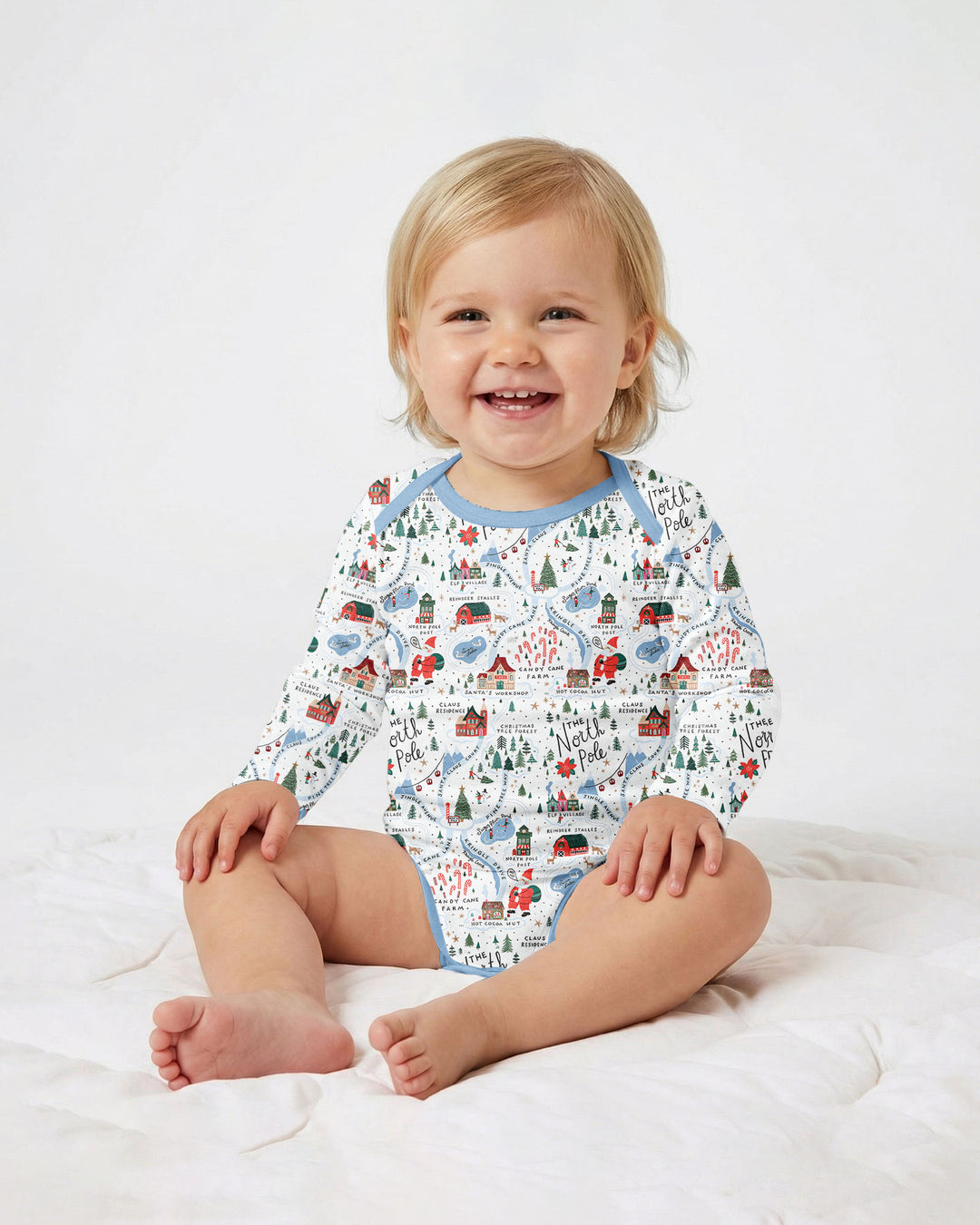 The North Pole Map Bamboo Bodysuit