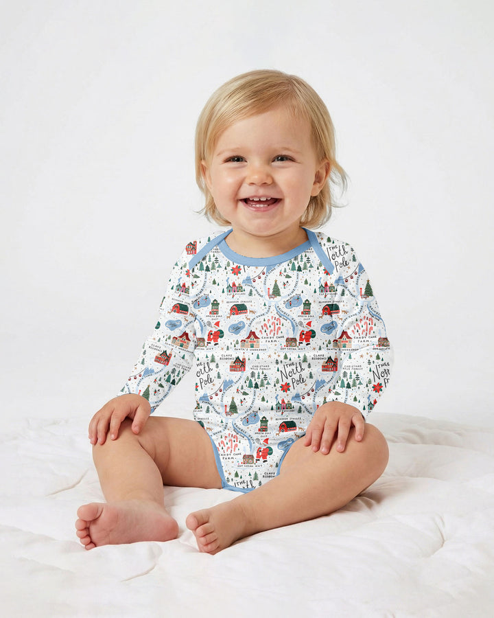 The North Pole Map Bamboo Bodysuit