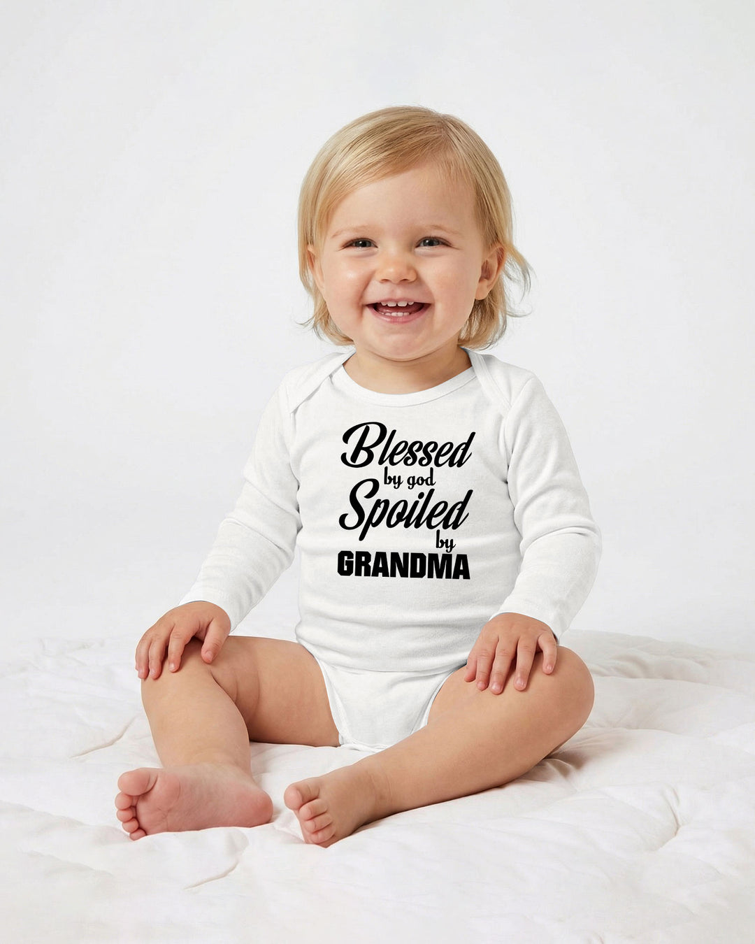 Blessed By God, Spoiled By Grandma Bamboo Bodysuit