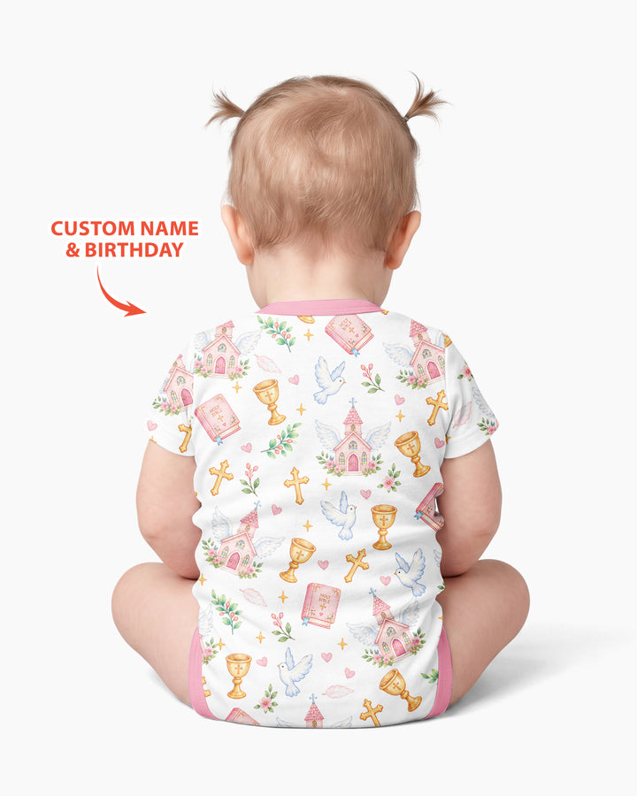 Personalized When I Wake Up It Will Be My Christening Day Bamboo Bodysuit