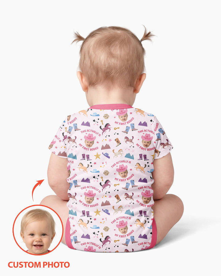 Custom Photo This Actually Is My First Rodeo Bamboo Bodysuit