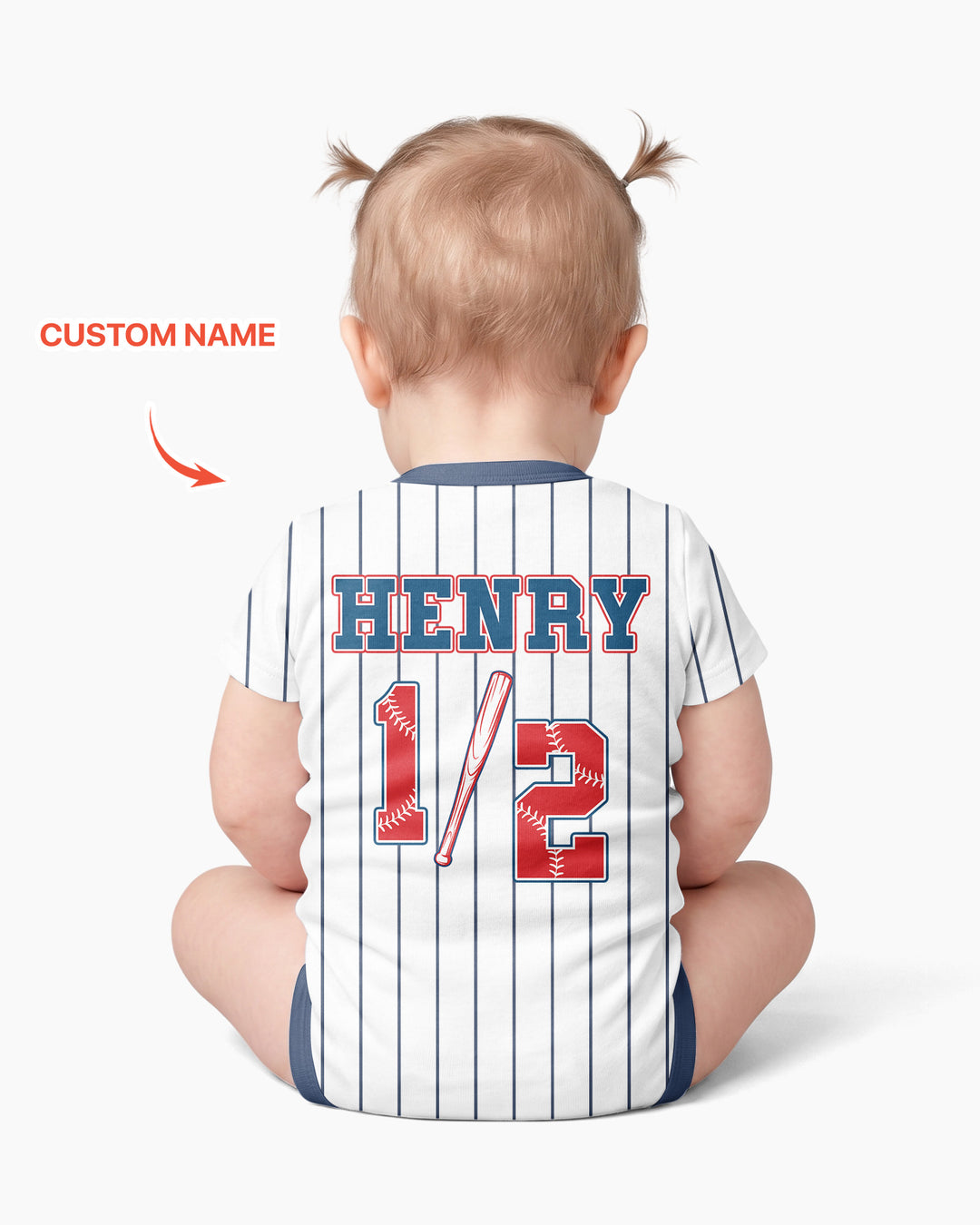 Custom Name Half Way To One Bamboo Bodysuit