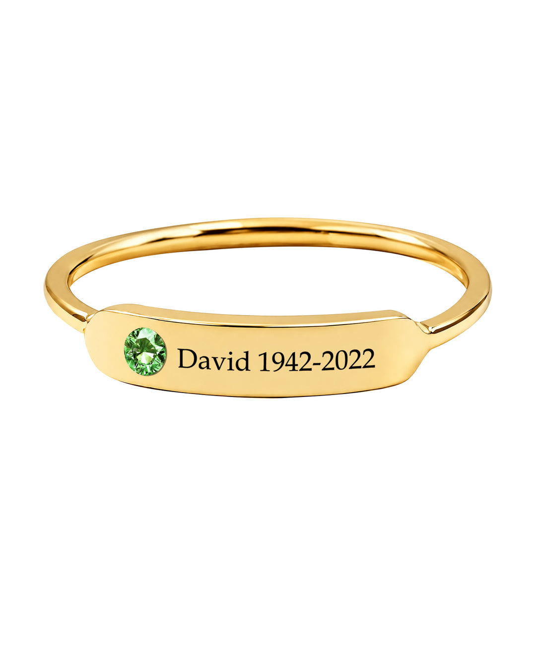 Personalized Name & Birthstone Memorial Ring