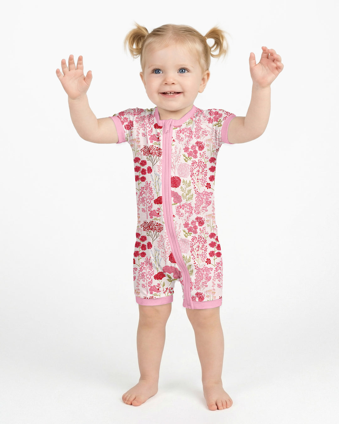 Blushing Wildflowers Bamboo Shorty Zippy
