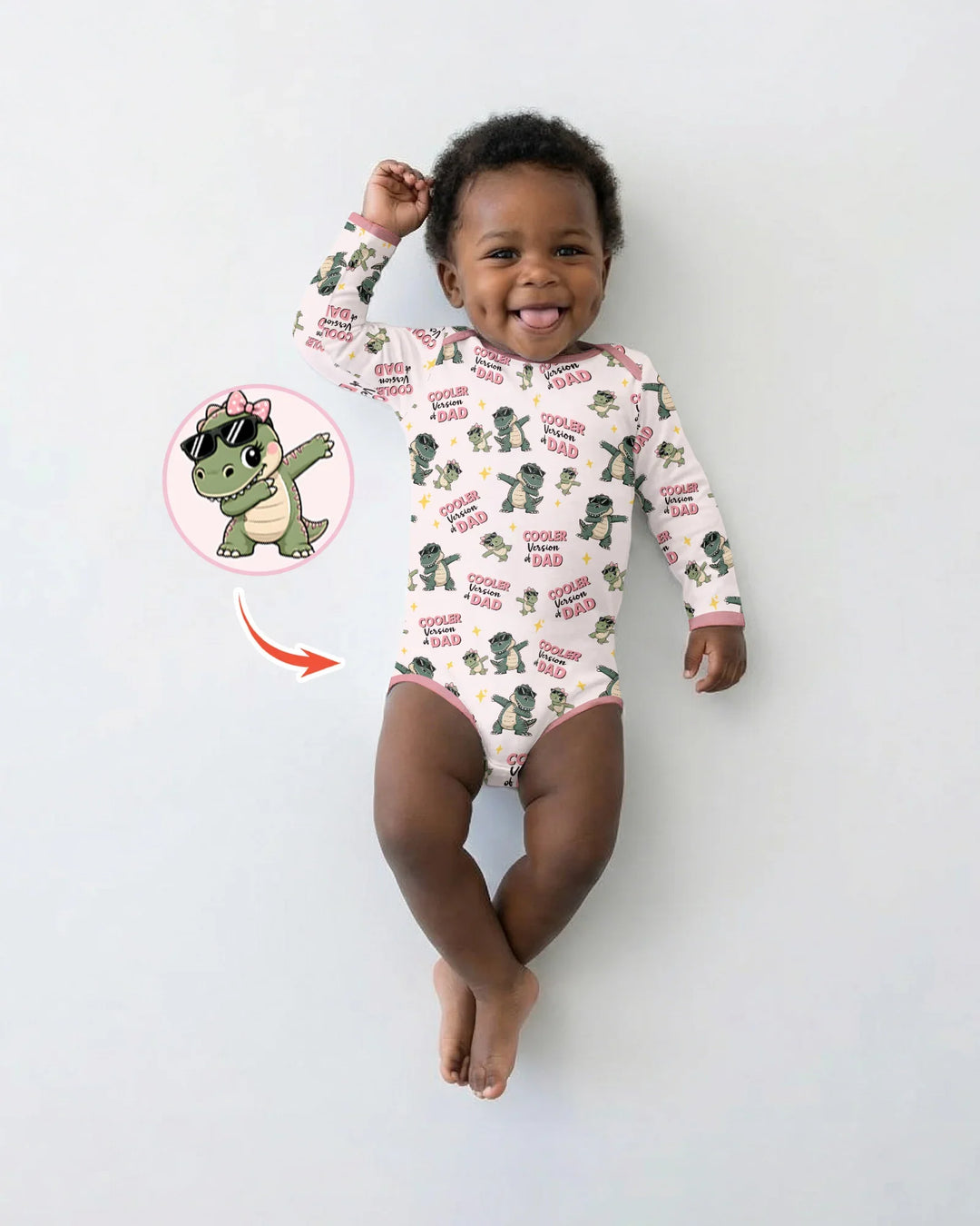 Cool Dino Daddy & Me Matching Bamboo Bodysuit