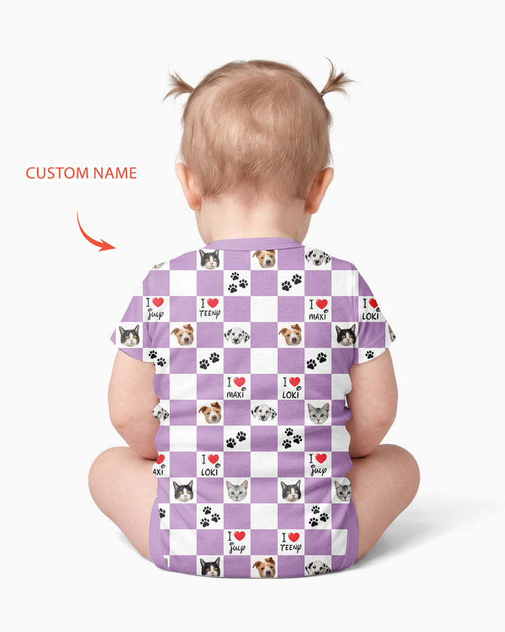 Custom Photo I Love My Best Friend Dog/Cat Bamboo Bodysuit