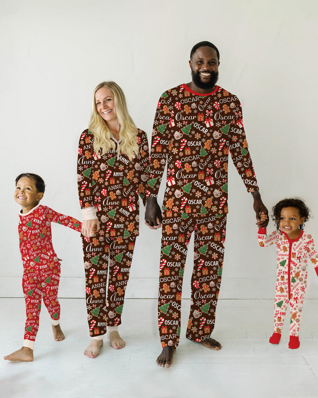 Merry Christmas Custom Name Bamboo Women Pajama Set