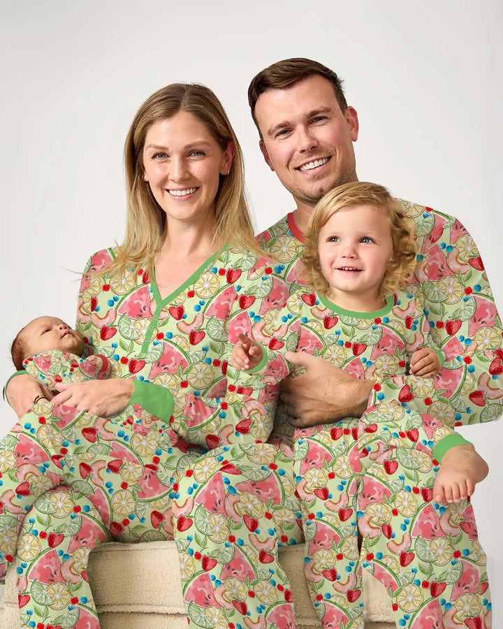 Sweet Summer Fruits Family Matching Bamboo Men's Pajama Set