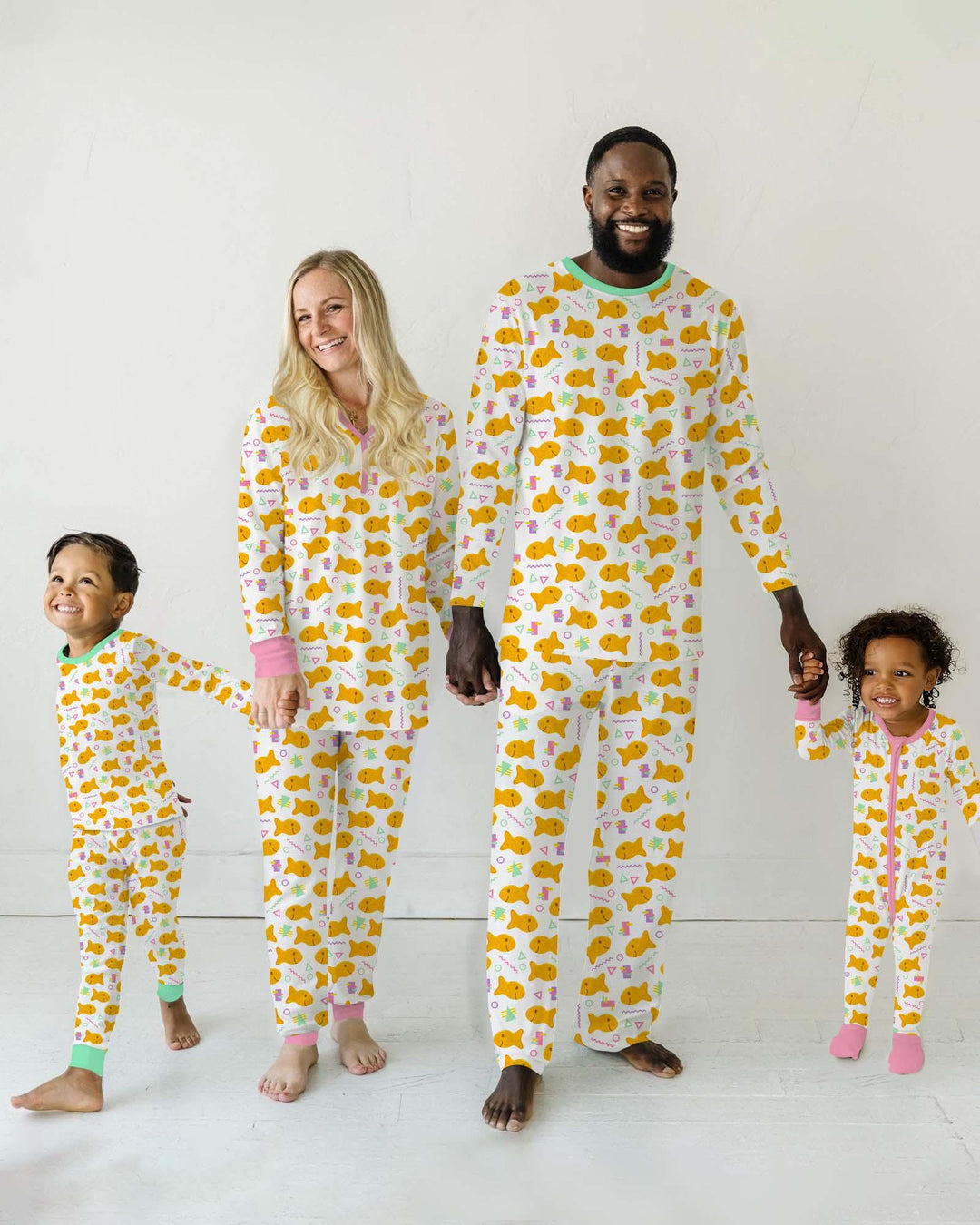 Cheesy Fishies Family Matching Bamboo Women Pajama Set
