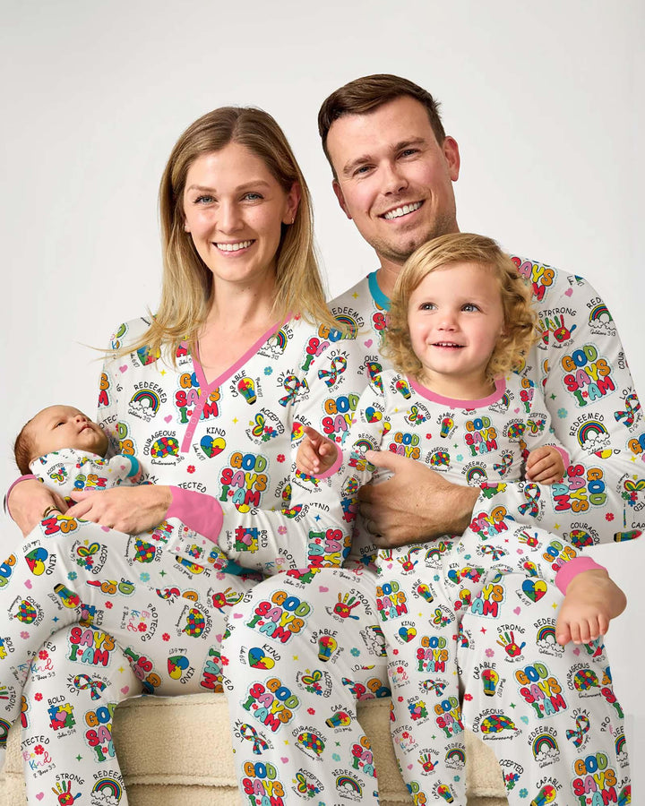 God Says I Am Autism Awareness Bamboo Convertible Zippy