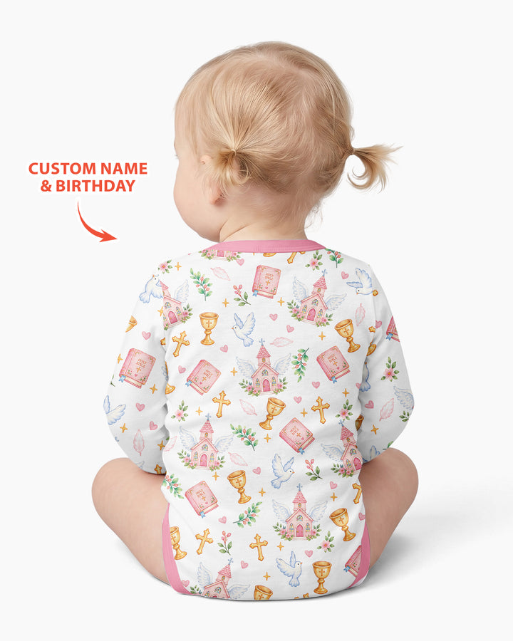 Personalized When I Wake Up It Will Be My Christening Day Bamboo Bodysuit